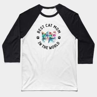 Best cat mom in the world Baseball T-Shirt